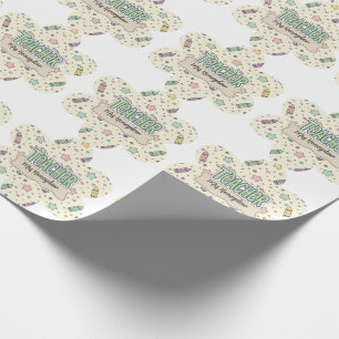 Papier Cadeau Motif crayon de reconnaissance des professeurs pas