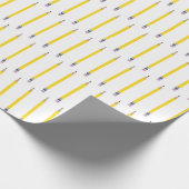 Papier Cadeau Motif crayon jaune fraîchement aiguisé (Coin)