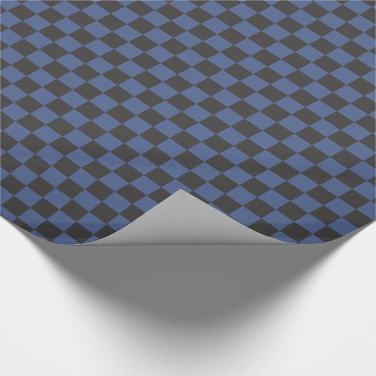 Papier Cadeau Motif croate en carton bleu noir (Coin)