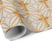 Papier Cadeau Motif croisé de gril (Coin rond)