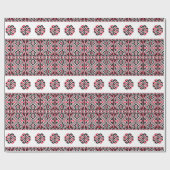 Papier Cadeau Motif croix rouge&noir (Plat)