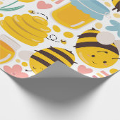 Papier Cadeau Motif d'abeilles de printemps (Coin)