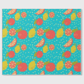 Papier Cadeau motif d'agrumes (Plat)