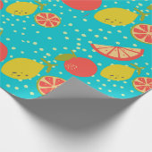 Papier Cadeau motif d'agrumes (Coin)