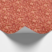 Papier Cadeau Motif Dahlia Graphique Moderne, Mandarin Orange (Coin)