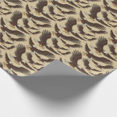 Papier Cadeau Motif d'aigle attaquant (Coin)