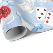 Papier Cadeau Motif d'Alice du pays des merveilles (Coin rond)