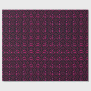 Papier Cadeau Motif damassé gothique violet et noir