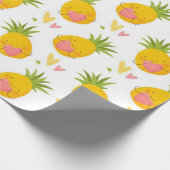 Papier Cadeau Motif d'amour ananas (Coin)