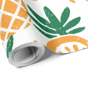 Papier Cadeau Motif d'ananas d'été