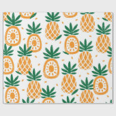 Papier Cadeau Motif d'ananas d'été (Plat)