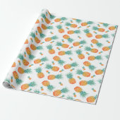Papier Cadeau Motif d'ananas tropical | Thème Fruit (Déroulé)