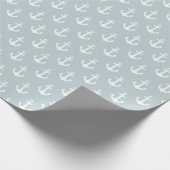 Papier Cadeau Motif d'Ancres nautiques (Coin)