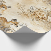 Papier Cadeau Motif d'animal de faon de forêt (Coin)