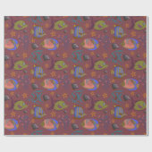 Papier Cadeau Motif d'animaux aquatiques | vie sous-marine en me (Plat)