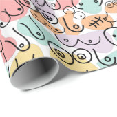 Papier Cadeau Motif d'anniversaire coloré (Coin rond)