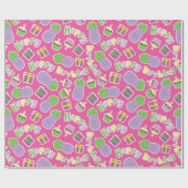 Papier Cadeau Motif d'anniversaire de l'auberge (Plat)