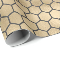 Motif d'apiculteur Hexagon d'or texturé