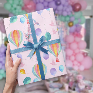 Papier Cadeau Motif d'aquarelle à air chaud
