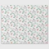 Papier Cadeau Motif d'aquarelle blanche Citrouilles (Plat)