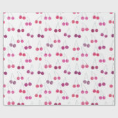 Papier Cadeau Motif d'aquarelle cerise (Plat)