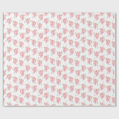 Papier Cadeau Motif d'aquarelle de cactus rose vintage (Plat)