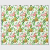 Papier Cadeau Motif d'aquarelle de jardin tropical (Plat)