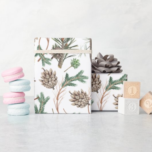 Papier Cadeau Motif d'aquarelle de Noël (Baby Shower)