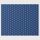 Papier Cadeau Motif d'aquarelle Indigo Winter White Tree (Plat)