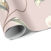 Papier Cadeau Motif d'aquarelle Ivory Elegance (Coin rond)