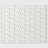 Papier Cadeau Motif d'aquarelle moderne Coloré Pine Tree (Plat)