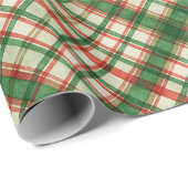 Papier Cadeau Motif d'aquarelle rouge classique (Coin rond)