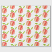 Papier Cadeau Motif d'aquarelle Sweet Peach  (Plat)