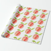 Papier Cadeau Motif d'aquarelle Sweet Peach  (Déroulé)