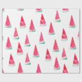 Papier Cadeau Motif d'aquarelle transparente avec pastèque (Plat)