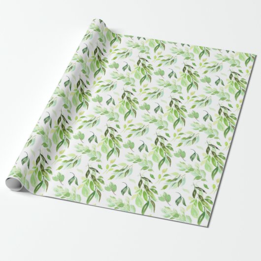 Papier Cadeau Motif d'aquarelle Whimsical (Déroulé)