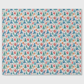 Papier Cadeau Motif d'arbre de Noël (Plat)