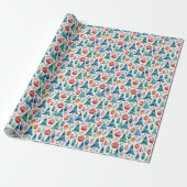 Papier Cadeau Motif d'arbre de Noël (Déroulé)