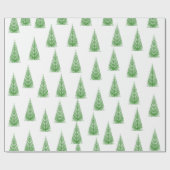 Papier Cadeau Motif d'arbre de Noël (Plat)