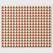 Papier Cadeau Motif d'arbre de Noël moderne (Plat)