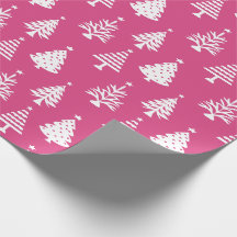 Motif d'arbre de Noël rose et blanc festif