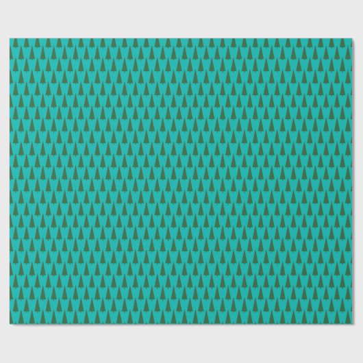 Papier Cadeau Motif d'arbre de Noël simple (Plat)