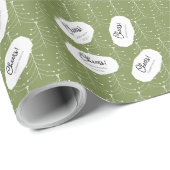 Papier Cadeau Motif d'arbre simple moderne (Coin rond)