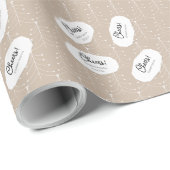 Papier Cadeau Motif d'arbre simple moderne (Coin rond)