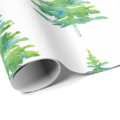 Papier Cadeau Motif d'ardoise bleu vert (Coin rond)
