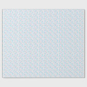 Papier Cadeau Motif d'arrosage bleu pâle (Plat)