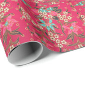 Papier Cadeau Motif d'art batik indonésien (Coin rond)