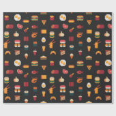 Papier Cadeau Motif d'art en pixel sans soudure, textures de tis (Plat)