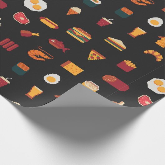 Papier Cadeau Motif d'art en pixel sans soudure, textures de tis (Coin)