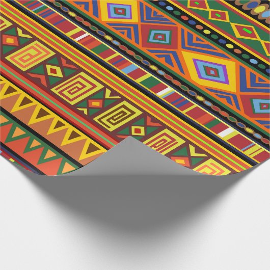 Papier Cadeau Motif d'art ethnique en Afrique (Coin)